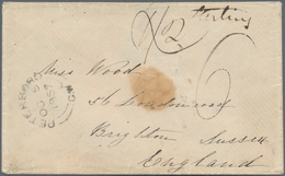 Canada: 1857, Envelope From "PETERBORO C.W. OC 5 1857" Sent By "Allan Line" Ship Via London To Brigh - Autres & Non Classés