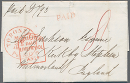 Canada: 1857, Folded Letter With Red "TORONTO PAID MAY 25 1857" And "PKT. LETTER PAID LIVERPOOL" Wit - Altri & Non Classificati