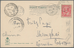 Canada: 1905, Ppc From "NIAGARA FALLS 18/8/05", " Franked With 2 Cent KE VII With Corner Crease, Via - Other & Unclassified