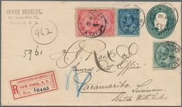 Canada - Ganzsachen: 1909, Envelope KEVII 1 C. Uprated Total 9 C. Canc. "HALIFAX JUN 18 09" Register - 1860-1899 Règne De Victoria