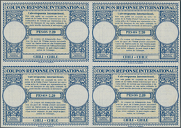 Chile - Ganzsachen: 1940. International Reply Coupon 2.20 Pesos (London Type) In An Unused Block Of - Chili