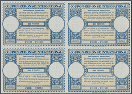 Chile - Ganzsachen: 1959. International Reply Coupon 160 Pesos (London Type) In An Unused Block Of 4 - Chili