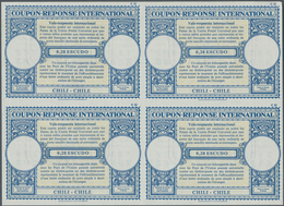 Chile - Ganzsachen: 1963. International Reply Coupon 0,28 Escudo (London Type) In An Unused Block Of - Cile