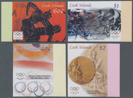 Cook-Inseln: 2004, Summer Olympics Athens Complete IMPERFORATE Set Of Four From Left Or Right Margin - Cookeilanden