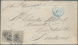 Cuba: 1881, Two Examples 5 C. King Alfons XII. On Envelope From HAVANNA Via New York To Bordeaux Wit - Otros & Sin Clasificación