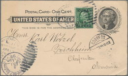 Cuba: 1899, Spanish American War : USA Jefferson 1c. Black Postal Stationery Card (not Surcharged!) - Autres & Non Classés