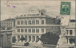 Cuba: 1912, Postcard From Habana To Turkey Bearing 1c. Green On Front And "HABANA CUBA "T" CENTIMES - Other & Unclassified