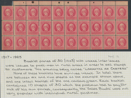 Cuba: 1917/1925, 2 Cent Gomes In Booklet Pane Of 30 From Provisional Booklets Used In Rural Areas. S - Autres & Non Classés