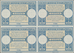 Cuba: 1951. International Reply Coupon 12 Centavos (London Type) In An Unused Block Of 4. Issued Nov - Otros & Sin Clasificación