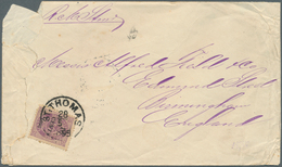 Dänisch-Westindien: 1895, 10 C./50 C. Tied "ST. THOMAS 28/5 1895" On Cover To England W. June 12 Bir - Denmark (West Indies)
