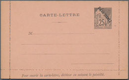 Diego Suarez: 1892 Three Unused Postal Stationery Lettercards With Different Kinds Of Perforation, O - Andere & Zonder Classificatie