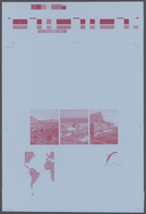 Falklandinseln: 1984, Printers Colour Progressive Proof Printed In Red, For The 1984 (1st Issue) QE - Falklandinseln