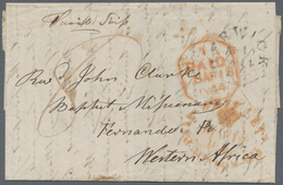 Fernando Poo: 1844, Incoming Lettersheet From Berwick/Scotland, Inside Complete Comprehensive Messag - Fernando Po