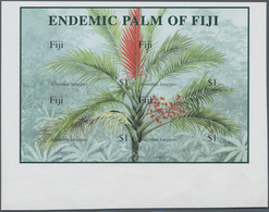 Fiji-Inseln: 2000, Endemic Palm Of Fiji IMPERFORATE Miniature Sheet With Wide Margins, Mint Never Hi - Fiji (...-1970)