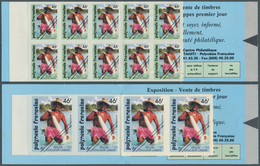 Französisch-Polynesien: 1993, FRENCH POLYNESIA: Fisherman 46fr. Both Sizes In Complete Booklets With - Sonstige & Ohne Zuordnung