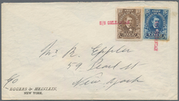 Honduras: 1910, 5c. Blue And 10c. Brown On Ship Mail Cover Addressed To New York, Oblit. By Two Stri - Honduras