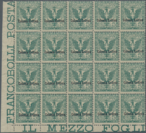 Italienisch-Eritrea: 1903, Italy Coat Of Arms 5c. Green With Horiz. Black Opt. ‚Colonia Eritrea‘ In - Erythrée