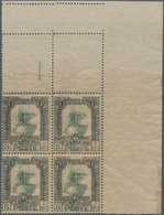 Italienisch-Libyen: 1921, Legionary 5c. Black/green With Wmk. And INVERTED CENTRE Block Of Four From - Libyen
