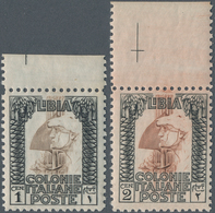 Italienisch-Libyen: 1926, Legionary 1c. Black/brown And 2c. Black/red-brown Both Perf. 11 Upper Marg - Libië