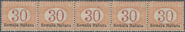 Italienisch-Somaliland - Portomarken: 1920, Italy Postage Due 30c. Orange/carmine With Black Opt. 'S - Somalia