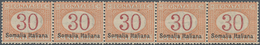 Italienisch-Somaliland - Portomarken: 1920, Italy Postage Due 30c. Orange/carmine With Black Opt. 'S - Somalië