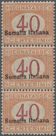 Italienisch-Somaliland - Portomarken: 1920, Italy Postage Due 40c. Orange/carmine With Black Opt. 'S - Somalia