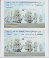 Jungferninseln / Virgin Islands: 2005, Sea Battle Of Trafalgar Vertical Pair Of IMPERFORATE Miniatur - Britse Maagdeneilanden