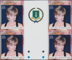 Jungferninseln / Virgin Islands: 2008, Princess Diana 60c. In An IMPERFORATE Gutter Block Of Four, M - Britse Maagdeneilanden