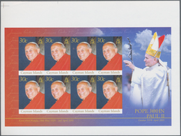 Kaiman-Inseln / Cayman Islands: 2005, Death Of Pope John Paul II. 30c. Complete IMPERFORATE Sheetlle - Kaaiman Eilanden