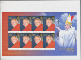 Kaiman-Inseln / Cayman Islands: 2005, Death Of Pope John Paul II. 30c. Complete IMPERFORATE Sheetlle - Caimán (Islas)