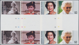 Kaiman-Inseln / Cayman Islands: 2006, 80th Birthday Of QEII Complete Set Of Four In Vertical IMPERFO - Kaaiman Eilanden