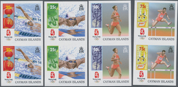 Kaiman-Inseln / Cayman Islands: 2008, Summer Olympics Beijing Complete Set Of Four (swimming, Runnin - Caimán (Islas)