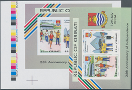 Kiribati (Gilbert-Inseln): 2004, 25th Anniversary Of Independence Perforate And IMPERFORATE (wide Ma - Kiribati (1979-...)