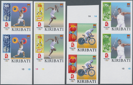 Kiribati (Gilbert-Inseln): 2008, Summer Olympics Beijing Complete Set Of Four (weightlifting, Runnin - Kiribati (1979-...)