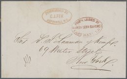 Kolumbien - Besonderheiten: 1858, FORWARDED MAIL: Entire From Barranquilla To New York, Forwarded By - Colombie