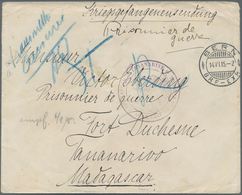 Madagaskar: 1915, Tananarive POW Camp Fort Duchesne: Envelope From Lübeck/Germany Via Swiss Internat - Andere & Zonder Classificatie
