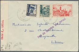 Marokko: 1951, "PAS DE SERVICE VIA ISRAEL", Violet Straight Line On Cover From Morocco 9.1.51 To Bey - Neufs