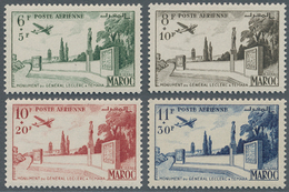 Marokko: 1952, Prepared But UNISSUED Airmail Issue For General Leclerc Monument At Temara Complete S - Neufs