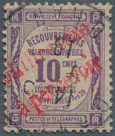 Marokko - Portomarken: 1915, Postage Due Of France With Red Overprint, Used, Very Rare! (Yv. TT 1a, - Timbres-taxe