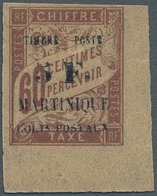 Martinique - Paketmarken: 1903, 5 Fr. On 60 C. Brown With Additional Overprint "TIMBRE POSTE - 5 FR - Otros & Sin Clasificación