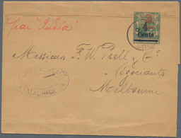 Mauritius: 1898/1902. Wrapper For Printed Matter 6c Green Overprinted 4 Cents In Black Indistinct Ca - Maurice (...-1967)