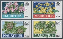 Mauritius: 1999. Complete Set "Endemic Plants" (4 Values) In IMPERFORATE Single Stamps Showing "Cler - Maurice (...-1967)