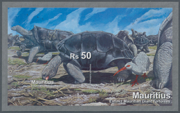 Mauritius: 2009. IMPERFORATE Souvenir Sheet For The Set "Extinct Turtle Species" Showing "Cylindrasp - Mauritius (...-1967)