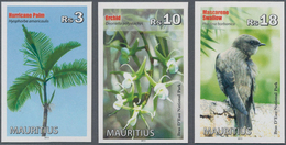 Mauritius: 2013. Complete Set "Nature Conservation" (3 Values) In IMPERFORATE Single Stamps Showing - Mauricio (...-1967)