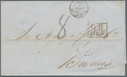 Mexiko: 1857, Maritime Mail Cover From Veracruz To Bordeaux In France, On Reverse British P.O. Split - Mexique