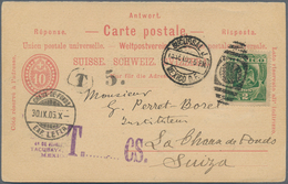 Mexiko: 1905, 2 C. Stamp On 10 Rp. Swiss Reply Postcard With Duplex "SUCURSAL MEXICO D.F. 15-9-05" B - México