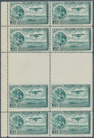 Mexiko: 1929, 35 C In Vertical Gutter-block Of Four, Two Lower Stamps With MISSING UPPER PERFORATION - México