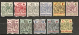 BRITISH SOLOMON ISLANDS 1914 - 1923 VALUES TO 5s SG 22/36 MOUNTED MINT Cat £134+ - Iles Salomon (...-1978)