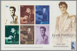 Mikronesien: 2007, 30th Anniversary Of The Death Of Elvis Presley Complete Set Of Six In An IMPERFOR - Micronésie