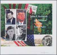 Mikronesien: 2008, John F. Kennedy Complete Set Of Four In An IMPERFORATE Sheetlet, Mint Never Hinge - Micronésie